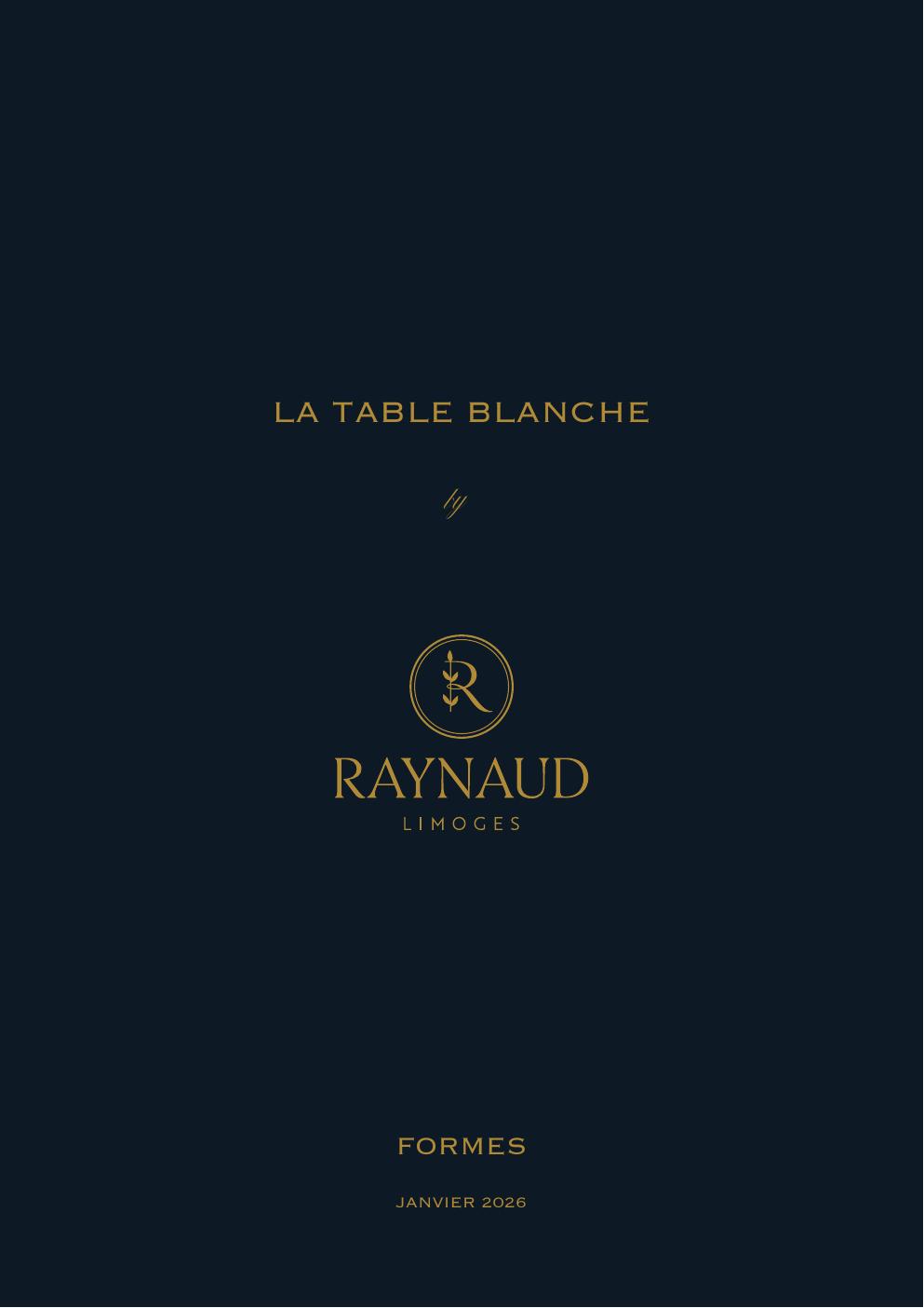 Raynaud Limoges — La Table Blanche — Formes